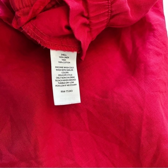 St Tropez 100% Linen Summer Skirt in Strawberry Red Pink Women’s Size Medium … - Picture 5 of 6